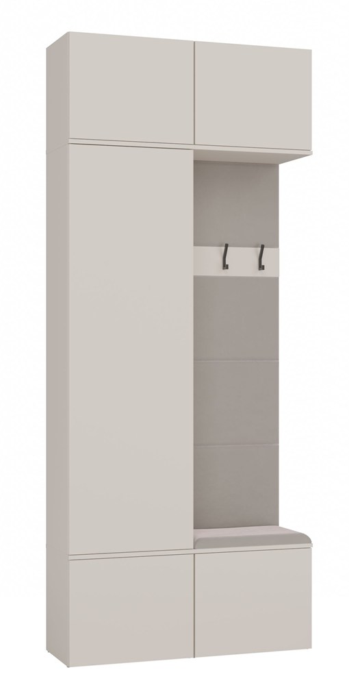 Garderobe Schrank + Garderobenständer HAGA II 1Sz1W KASCHMIR BEIGE