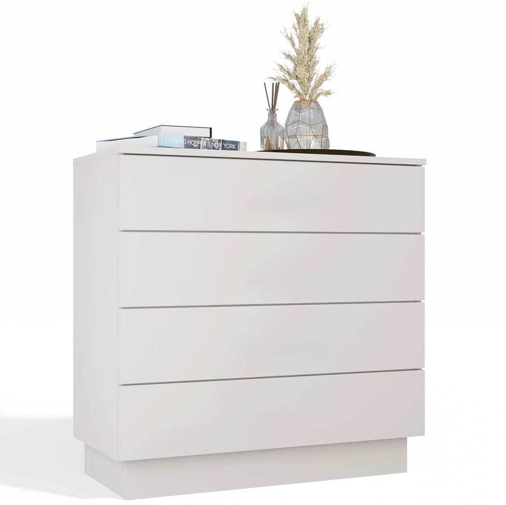 Kommode AMBER 4S Schrank 4 Schubladen Für Schlafzimmer Wohnzimmer KASCHMIR Beige