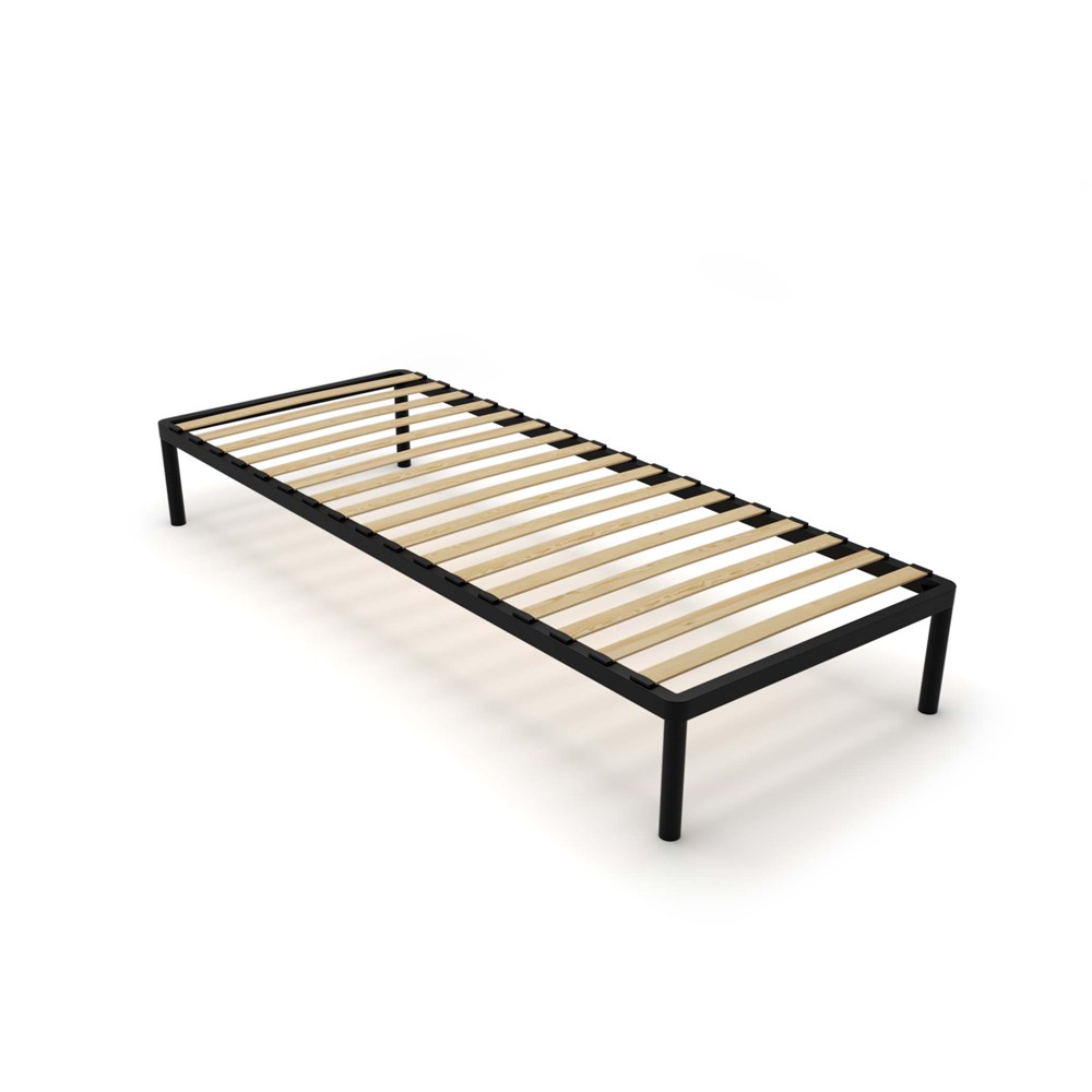 Bettrost BED ALU 80x200 Metall Holzlatten Modern SCHWARZ