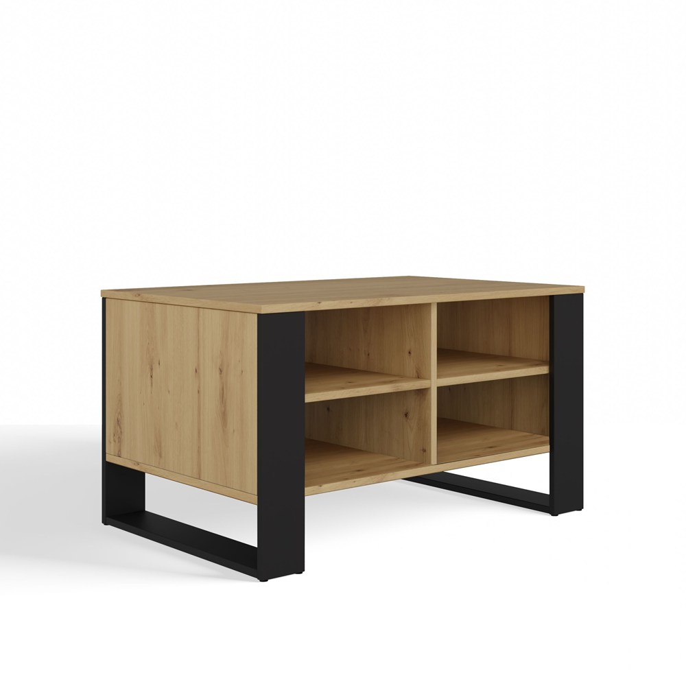 Modern 4P Tisch EICHE ARTISAN SCHWARZ