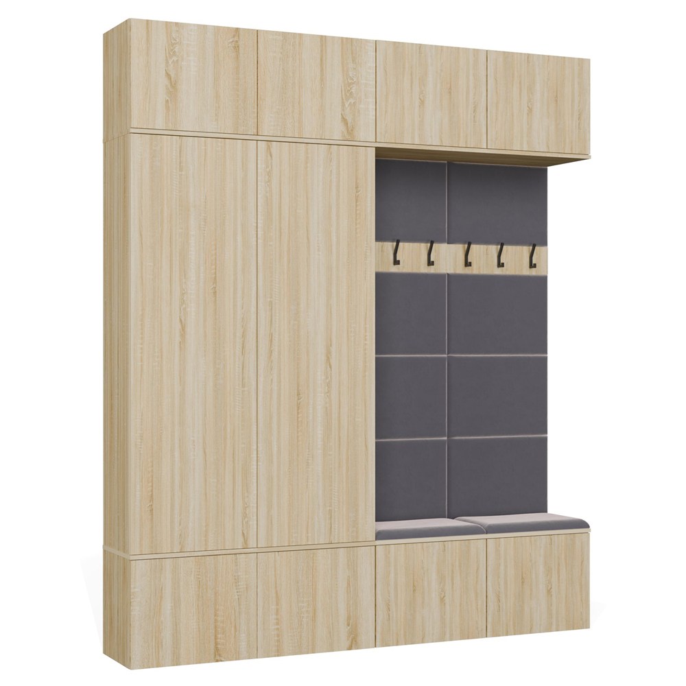 Garderobe HAGA IV/2Sz2W EICHE SONOMA 2x Schrank + 2x Garderobe