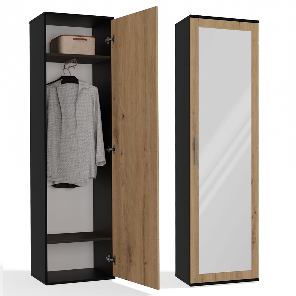 Schrank DUO ANTHRAZIT EICHE ARTISAN