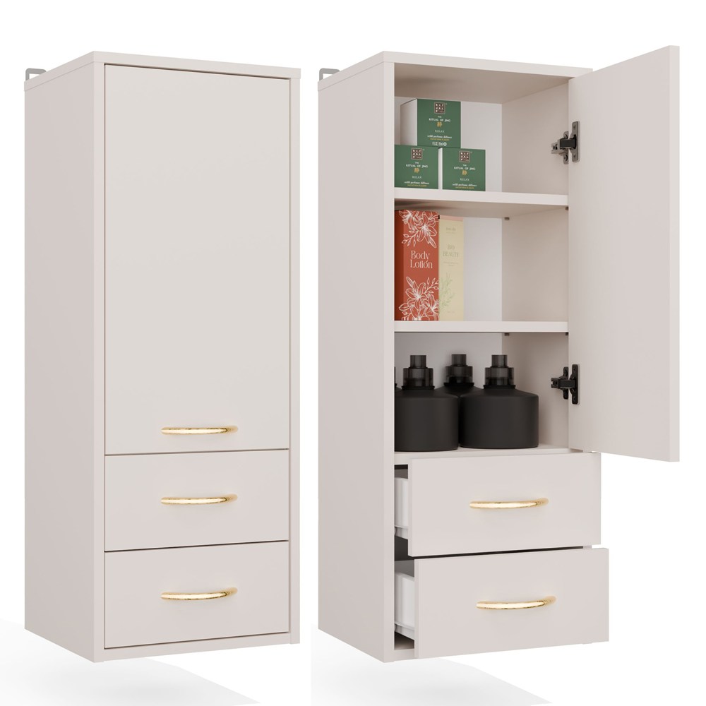 Hängeschrank Badezimmer NINA W1D2S KASZMIR 2 Schubladen 3 Regale