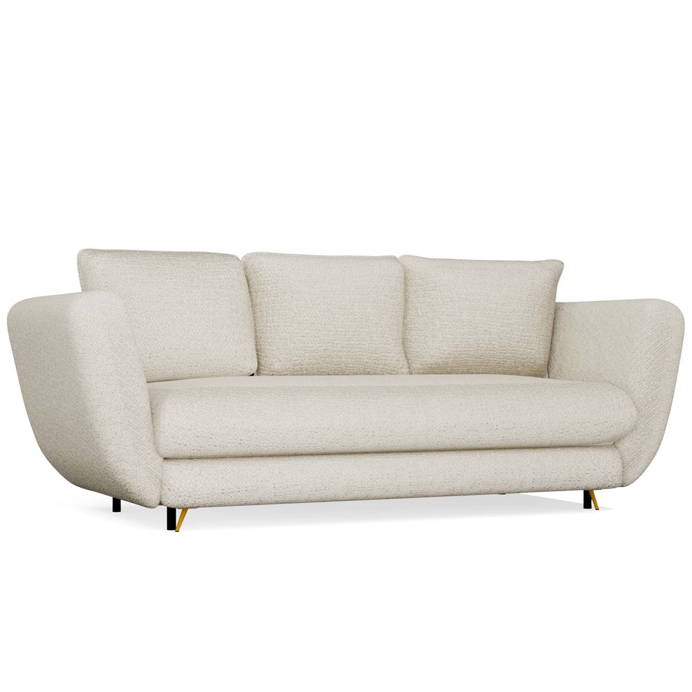SOFA SARIS BEIGE GOLDENE BEINE