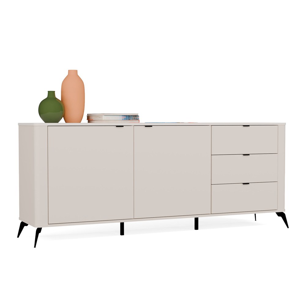 Kommode CORDOBA 2D3S KASCHMIR BEIGE Schrank 3 Schubladen Soft-Close