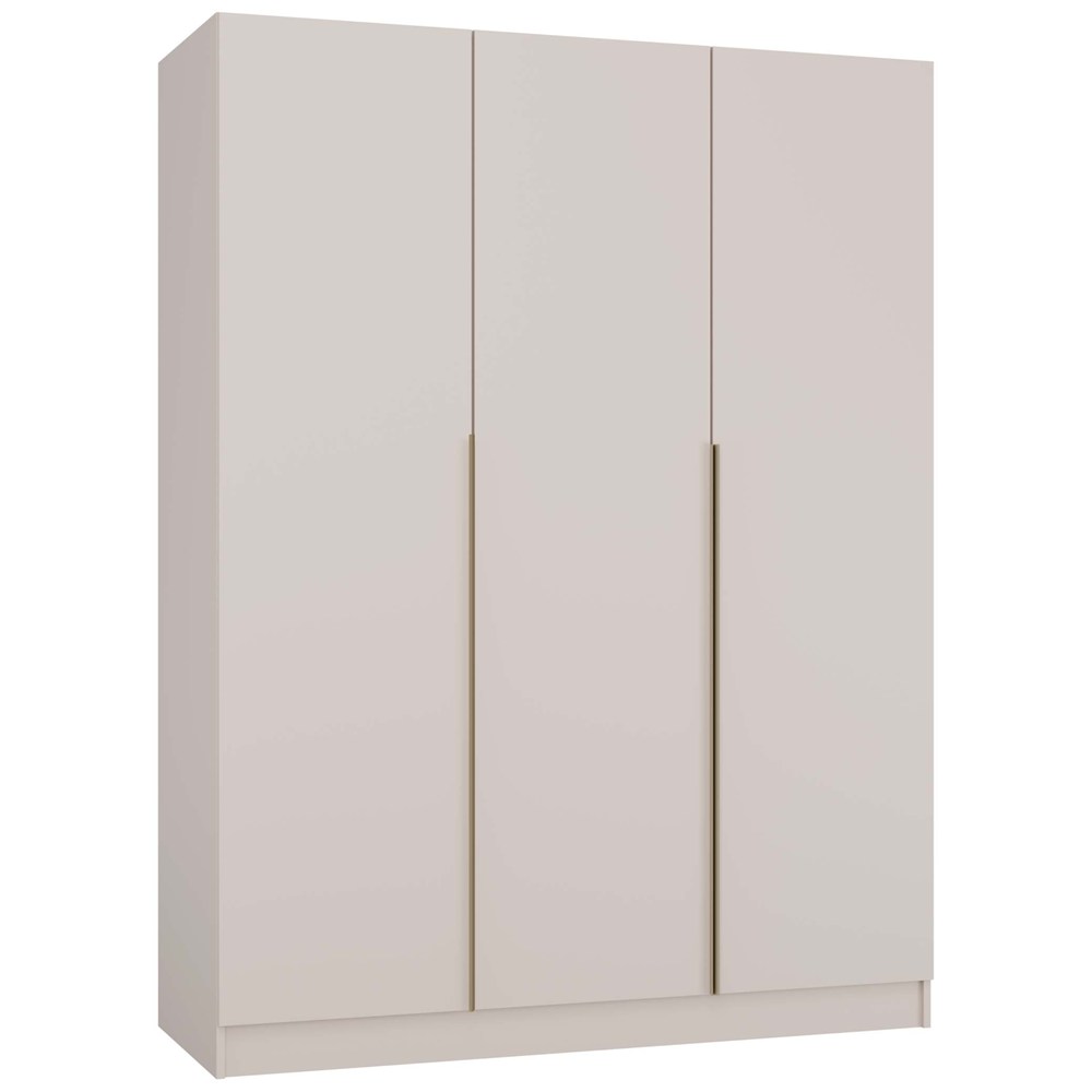 SENSO 3D SCHRANK 150 CM 3 TÜREN GOLDENE GRIFFE FÜR WOHNZIMMER SCHLAFZIMMER KASCHMIR BEIGE