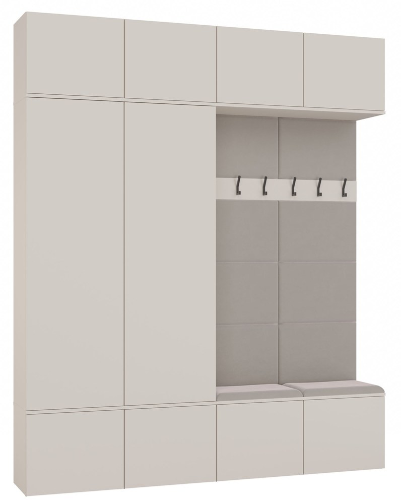 Garderobe HAGA IV 2Sz2W KASZMIR BEIGE 2x Schrank + 2x Garderobe