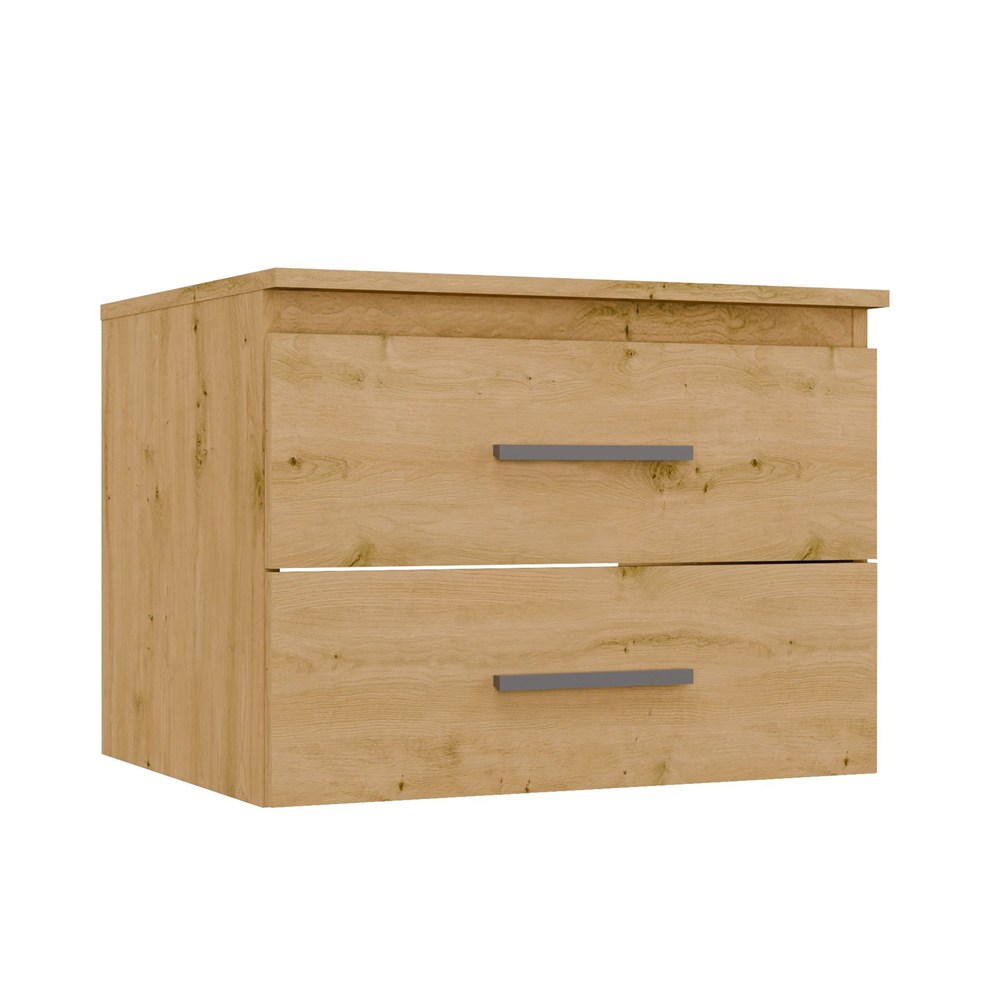 Waschbeckenunterschrank NEL 60 Badezimmer 2 Schubladen EICHE ARTISAN