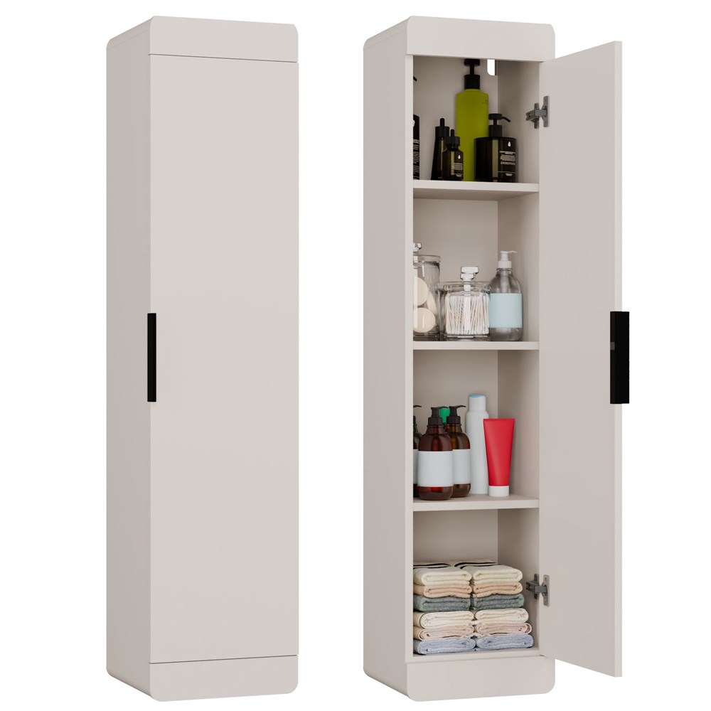 Hängeschrank TERRA 1D KASZMIR BEIGE Badezimmerschrank 4 Regale