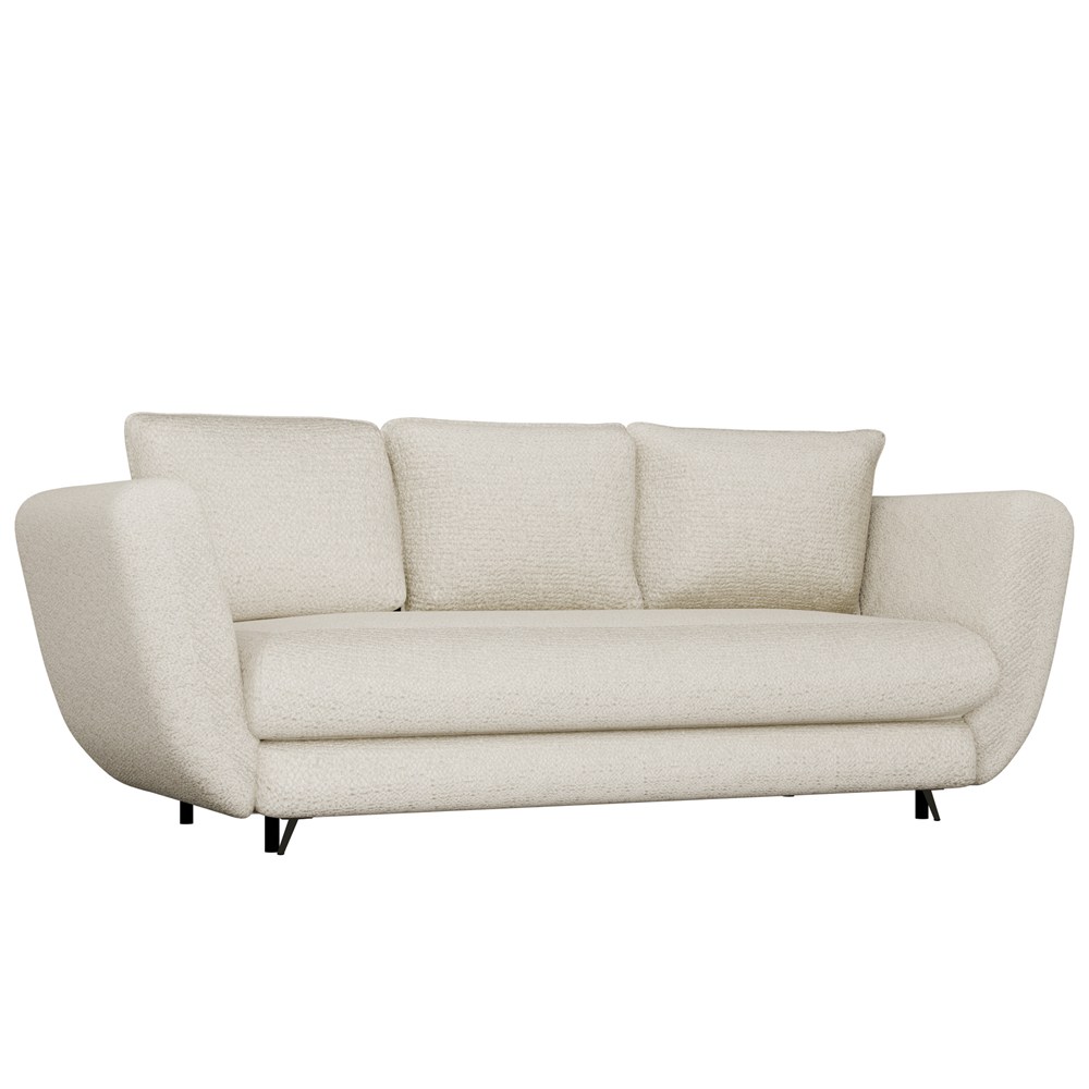 SOFA SARIS BEIGE SCHWARZE FÜSSE