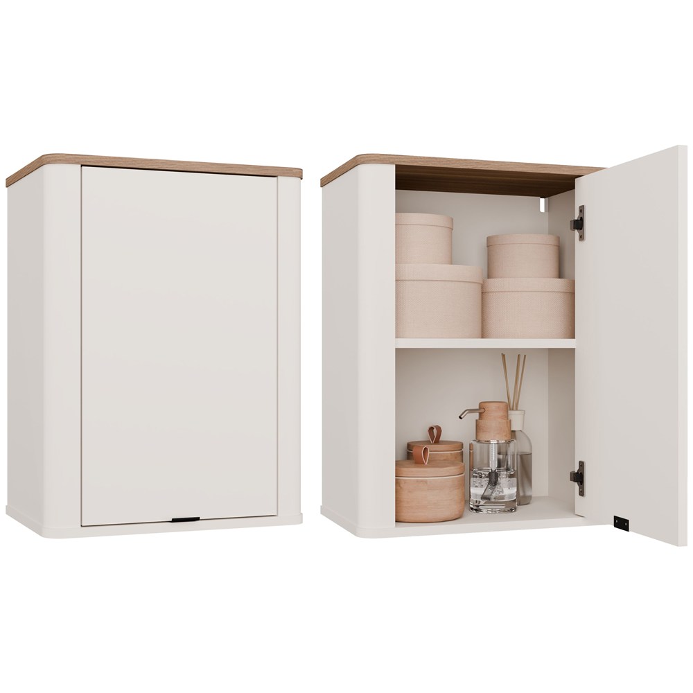 Badezimmerschrank CORDOBA 1D KASCHMIR EICHE CASTELLO Hängend 2 Regale