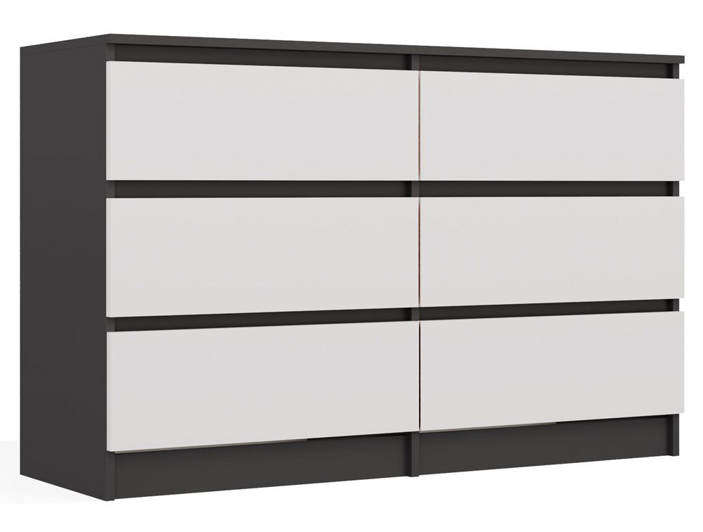 Komoda Malwa M6 120 ANTRACYT / BIAŁY