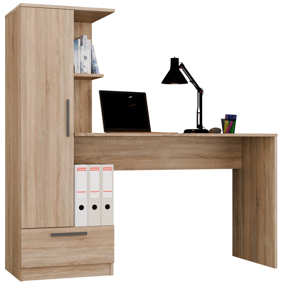 Set Schreibtisch + Regal COSMO EICHE SONOMA