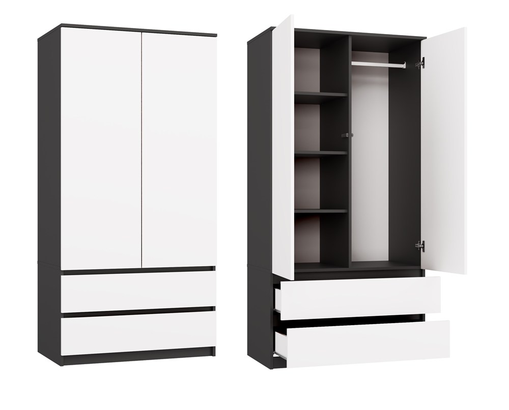 Schrank Malwa SS-90 ANTHRAZIT WEISS