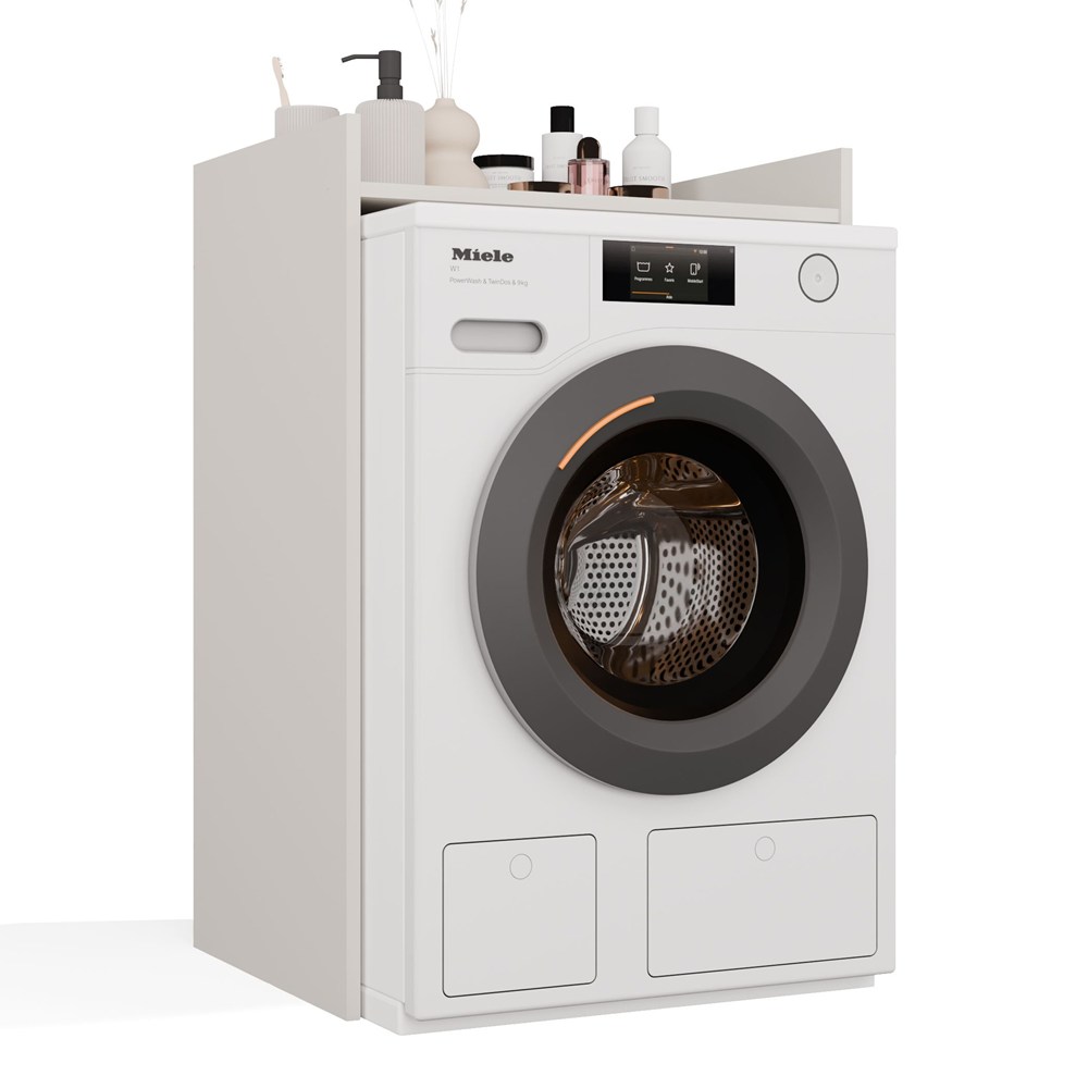 Badezimmerschrank für Waschmaschine POLA NP KASZMIR Beige Regal Badezimmer