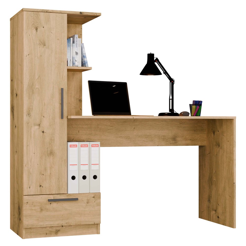 Set Schreibtisch + Regal COSMO EICHE ARTISAN