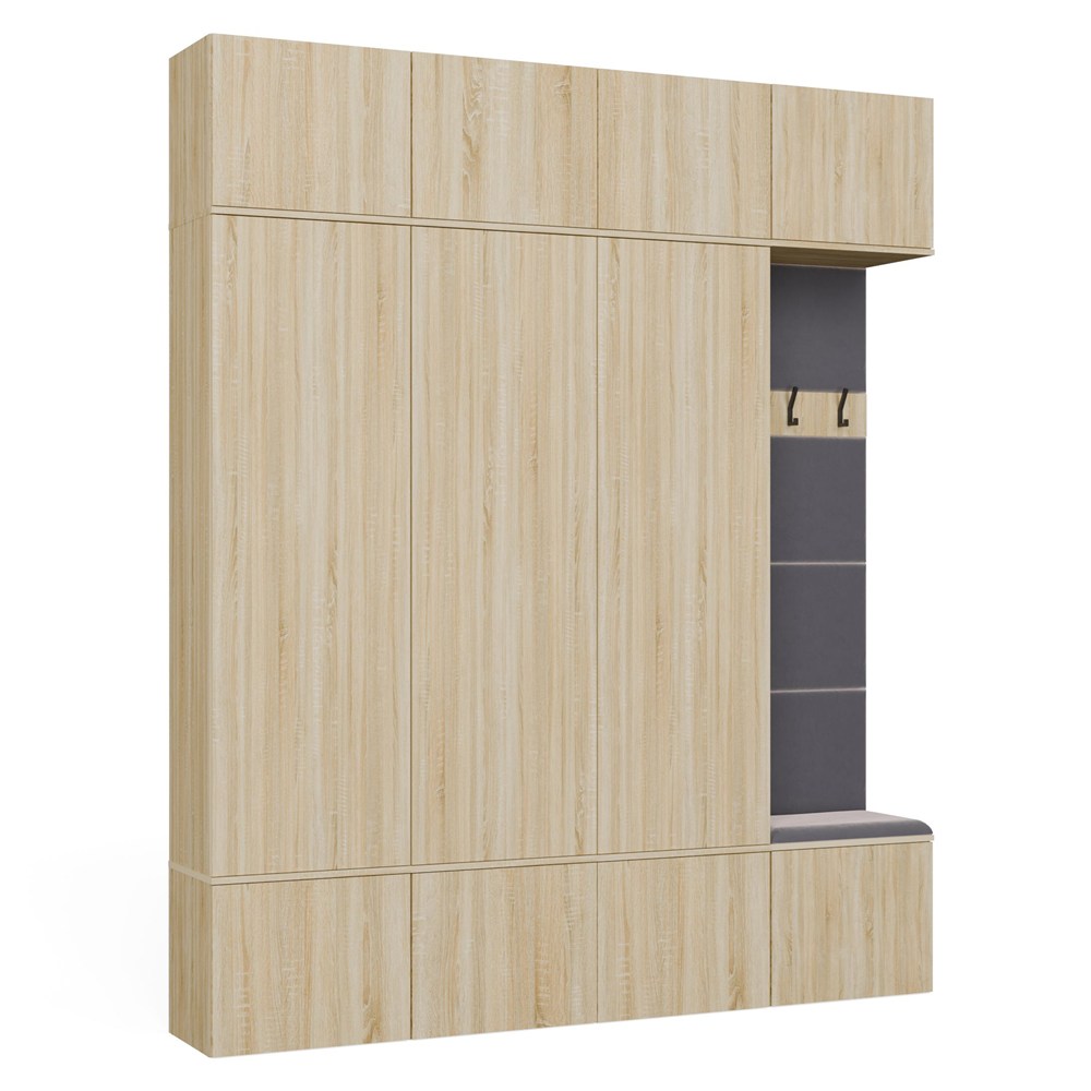 Garderobe HAGA IV/3Sz1W EICHE SONOMA 3x Schrank + Garderobe