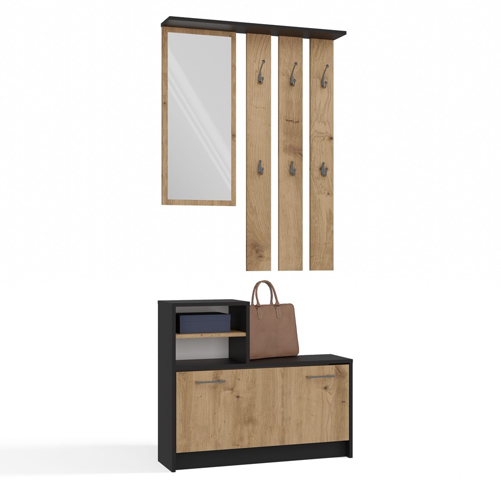 Garderobe VERA ANTHRAZIT EICHE ARTISAN