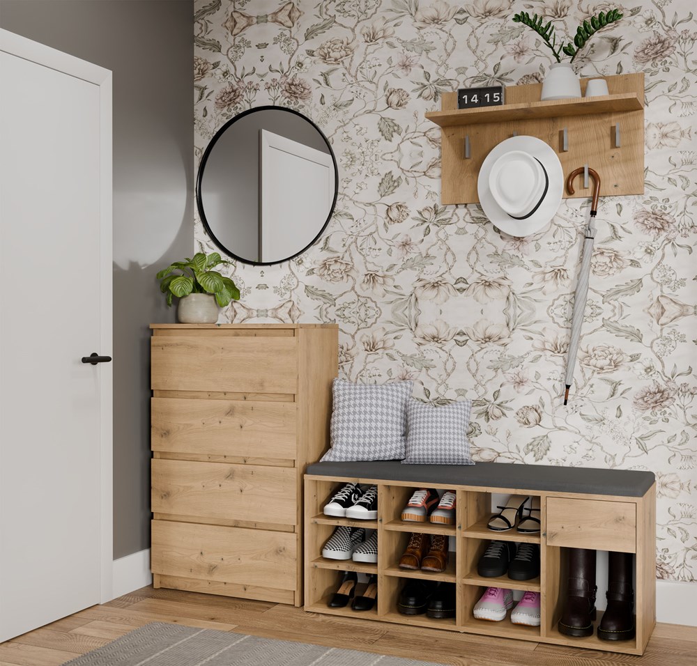 Szafka Na Obuwie Buty Otwarta TALLIN DĄB ARTISAN Do Przedpokoju