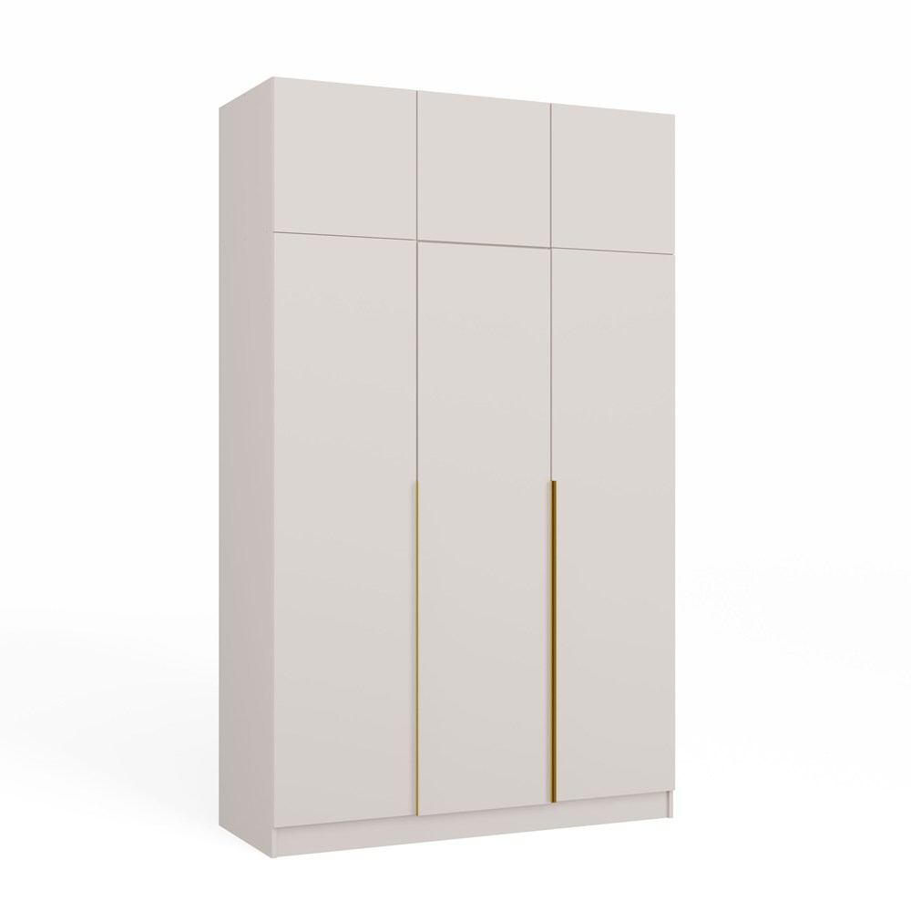 Szafa SENSO 3D Wysoka Z NADSTAWKĄ KASZMIR 150 Cm Drzwi Złote Uchwyty 250 Cm