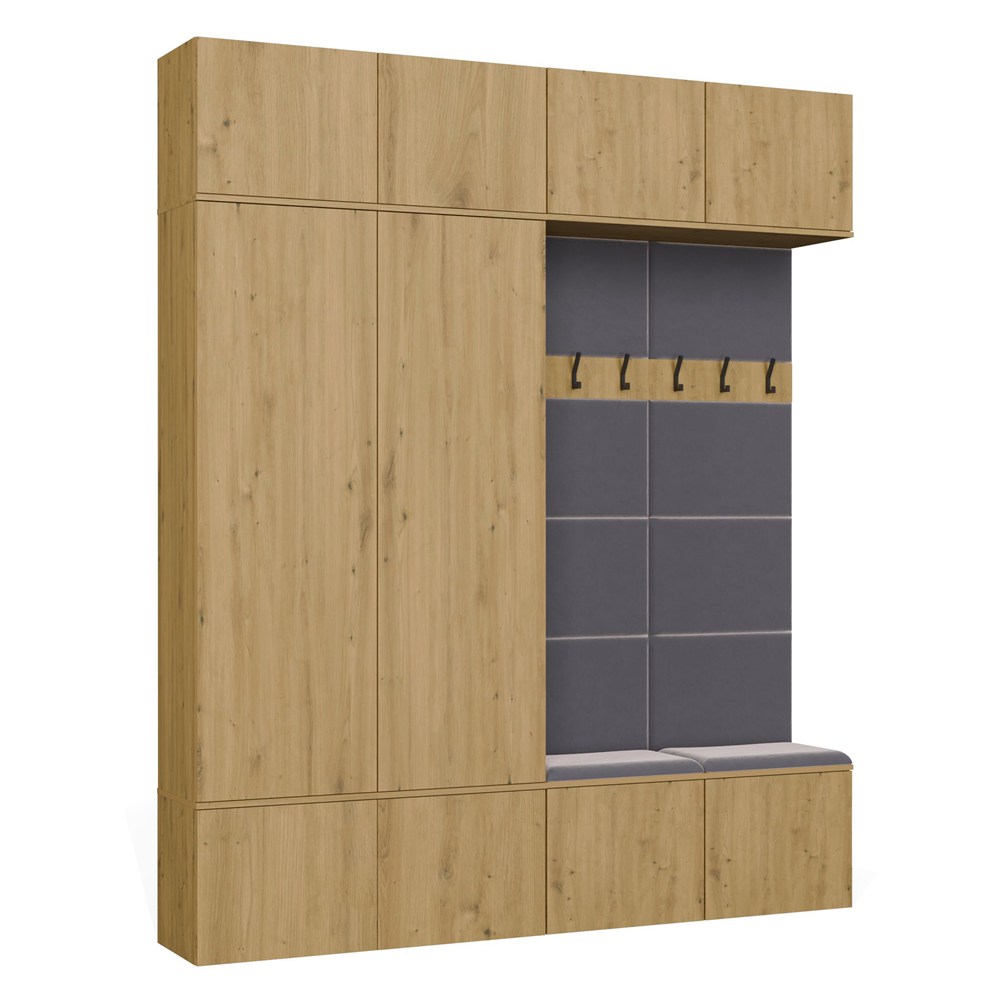 Garderobe HAGA IV/2Sz2W EICHE ARTISAN 2x Schrank + 2x Garderobe