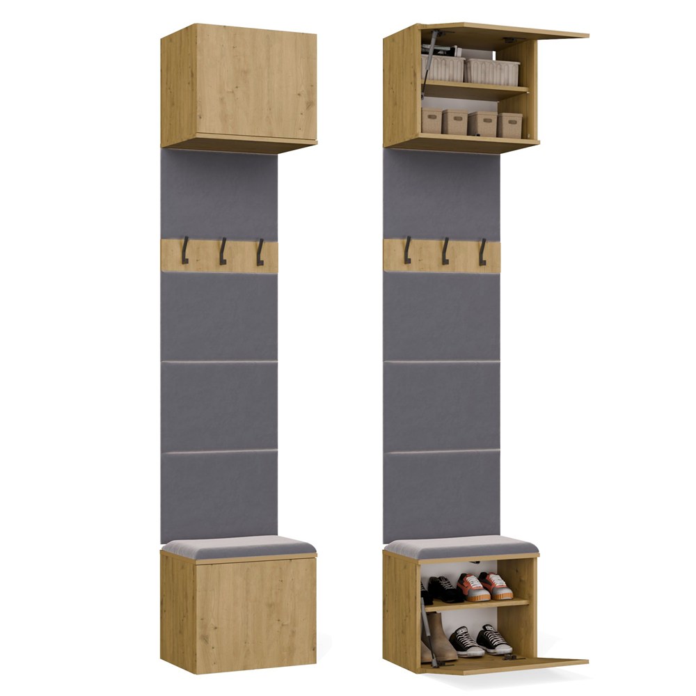 Garderobe Garderobenhaken HAGA 1W EICHE ARTISAN