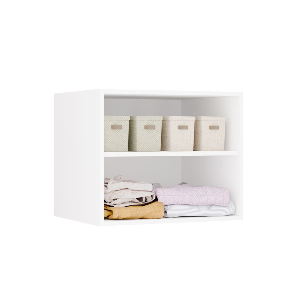 AUFSATZ 60 OPENO WEISS Modulares Garderobenregal 60 cm Für Schlafzimmer