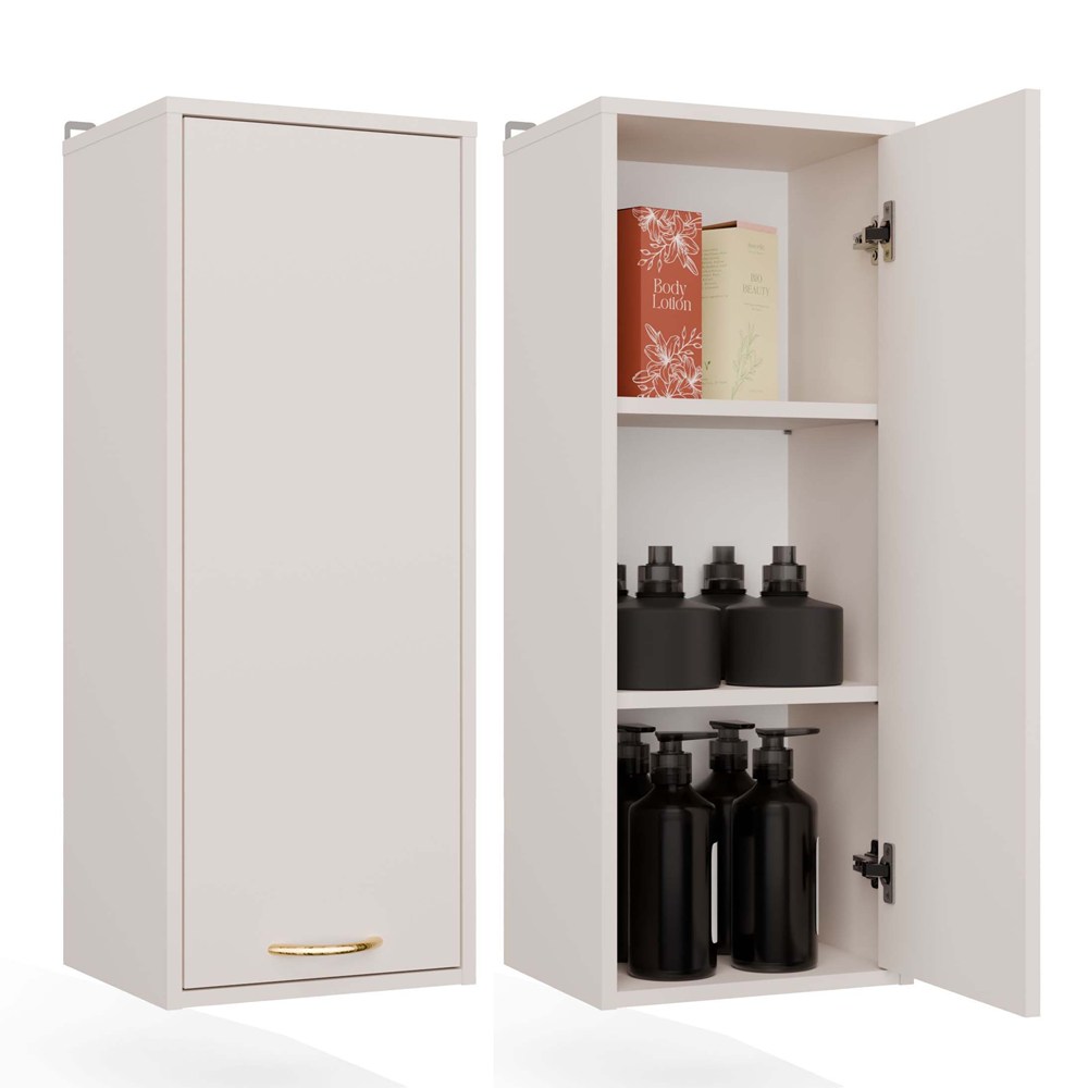 Hängeschrank Badezimmer Regal NINA W1D KASZMIR Säule 1 Tür 3 Regale