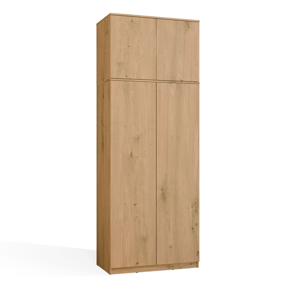 Schrank mit Aufsatz SD-90 Türen Regale EICHE ARTISAN Für Garderobe Zimmer Büro