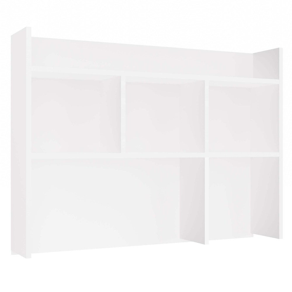 Aufsatz für Schreibtisch 100 cm WEISS Regal für Bücher Dokumente