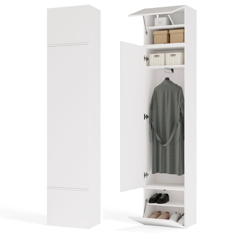 SCHRANK HAGA 1T Schrank 3 Türen Garderobe Für Flur Korridor WEIß